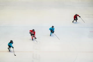 The training session of the Iranian women's national ice hockey team