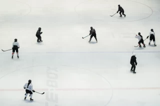 The training session of the Iranian women's national ice hockey team