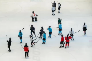 The training session of the Iranian women's national ice hockey team