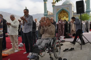 Iranians perform Eid al-Fitr prayers in Tehran