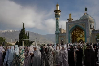 Iranians perform Eid al-Fitr prayers in Tehran