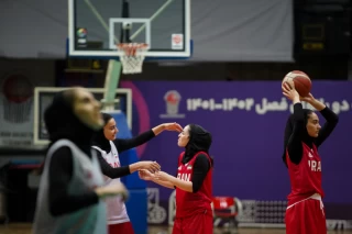 Iran women's national basketball team training