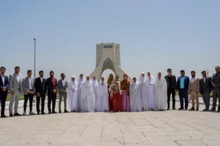 Marriage ceremony of 14 Turkmen couples in Tehran