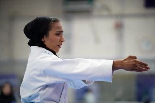 The girls' national karate team selection competition