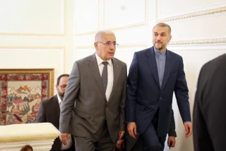 دیدار وزیر امور خارجه ایران و رئیس مجلس ملی الجزایر