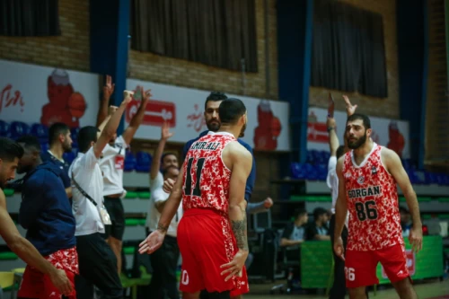 دیدار تیم‌های بسکتبال مهرام تهران و شهرداری گرگان در لیگ برتر بسکتبال ایران