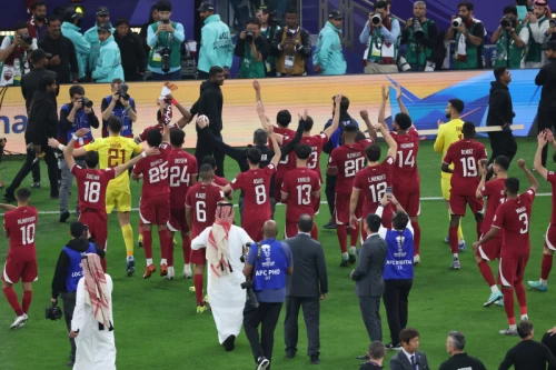 دیدار تیم‌های فوتبال قطر - اردن