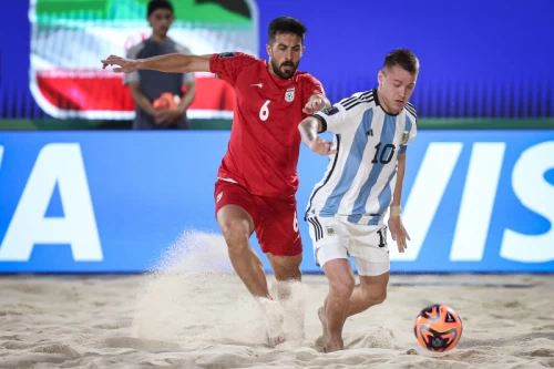 دیدار تیم‌های فوتبال ساحلی ایران- آرژانتین - جام جهانی فوتبال ساحلی ۲۰۲۴ امارات