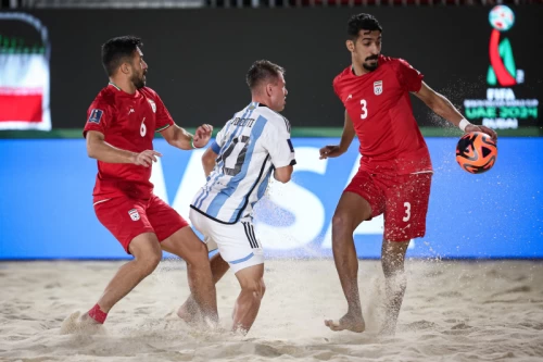 دیدار تیم‌های فوتبال ساحلی ایران- آرژانتین - جام جهانی فوتبال ساحلی ۲۰۲۴ امارات