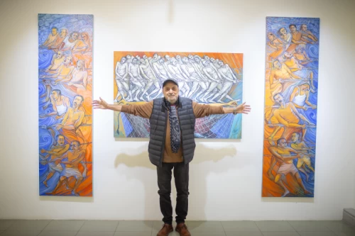 مراسم افتتاحیه نمایشگاه نقاشی‌های سیروس مقدم