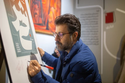 مراسم افتتاحیه نمایشگاه نقاشی‌های سیروس مقدم