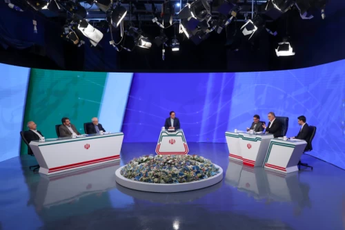 Alireza Zakani on the Political Roundtable program on Channel Three