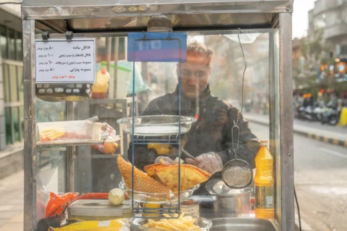 فلافل فروشی سیار در تهران