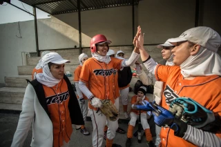 Women softball freindly match between Teyf and Azarakhsh