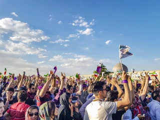 گردهمایی انتخاباتی حمایت از حسن روحانی در اصفهان