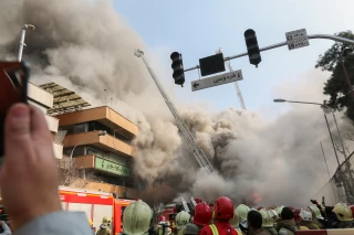 آتش سوزی و ریزش ساختمان پلاسکو در تهران