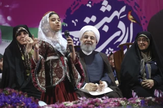 campaign rally in support of Hassan Rouhani